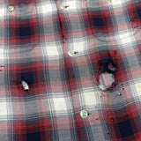 (BORO) 1960'S～ PILGRIM SHADOW PLAID RAYON LOOP COLLAR BOX SHIRT