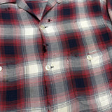 (BORO) 1960'S～ PILGRIM SHADOW PLAID RAYON LOOP COLLAR BOX SHIRT