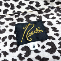 (DESIGNERS) Needles HEMP 100% LEOPARD PATTERN OPEN COLLAR BOX SHIRT