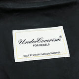 (DESIGNERS) 2015 MADE IN JAPAN UNDERCOVERISM 2 ROWS ZIP DESIGN DOUBLE BREASTED LEATHER BIKER JACKET