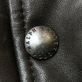 (VINTAGE) 1990'S～ POLO RALPH LAUREN LAMB LEATHER X WOOL REVERSIBLE DOWN VEST
