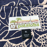 (VINTAGE) 2018 PATAGONIA PATALOHA TOTAL PATTERN PRINT OPEN COLLAR SHORT SLEEVE BOX SHIRT SP18