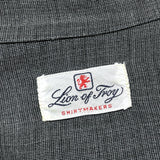 (vintage) 1960'S～ Lion of Troy PIPING DESIGN RAYON LOOP COLLAR BOX SHIRT