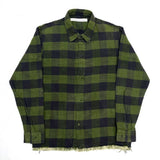 (DESIGNERS) Alexander Lee Chang Embroidered HEM FRINGE STYLE BLOCK CHECKERED BOX SHIRT