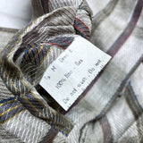 (vintage) 1980'S～ MADE IN ITALY MAESTRAMI FLAX 100% LATTICE PATTERN DOUBLE BREASTED BLAZER JACKET