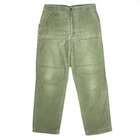 (VINTAGE) 1973 US ARMY COTTON SATIN BAKER PANTS