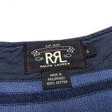 (VINTAGE) 2000'S～ RRL STRIPED SWEAT CARDIGAN WITH PATCH POCKET