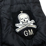(vintage) 1980'S～ WYNN'S QUILTING VEST WITH SKULL AND CROSS BONE PATCH