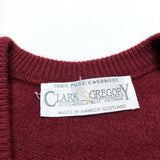 (VINTAGE) MADE IN SCOTLAND CLARK & GREGORY CASHMERE 100% V NECK KNIT