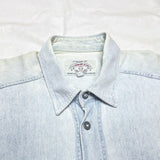 (designers) 1990'S～ MADE IN ITALY ARMANI JEANS METAL BUTTON SHIRT AS IS