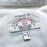 (designers) 1990'S～ MADE IN ITALY ARMANI JEANS METAL BUTTON SHIRT AS IS