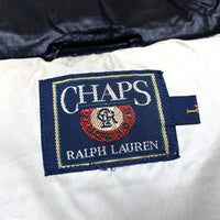 (VINTAGE) 1990'S～ CHAPS by RALPH LAUREN 3D POCKET RIP STOP DOWN VEST WITH CHIN STRAP