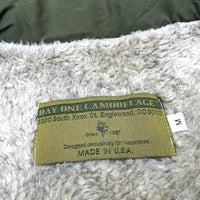(VINTAGE) 1990'S～ MADE IN USA DAY ONE CAMOUFLAGE LINED FLEECE HUNTING JACKET WITH HOOD