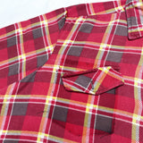 (boro) 1980'S～ MADE IN TURKEY WOODLAND PLAID PATTERN PRINT FLANNEL SHIRT