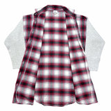 (vintage) 1990'S～ MADE IN USA HAMWEAR SLEEVE THERMAL PANELED SHADOW PLAID SHIRT