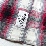 (vintage) 1990'S～ MADE IN USA HAMWEAR SLEEVE THERMAL PANELED SHADOW PLAID SHIRT