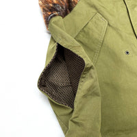 (DESIGNERS) TATA TALKING ABOUT THE ABSTRACTION MODIFIED HOODIE DESIGN FAUX FUR PANELED M-51 TYPE FISHTAIL PARKA