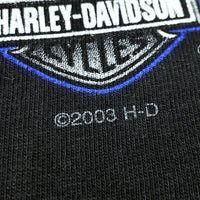 (T-SHIRT) 2003 MADE IN USA HARLEY DAVIDSON DOUBLE SIDED PRINT T-SHIRT