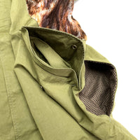 (DESIGNERS) TATA TALKING ABOUT THE ABSTRACTION MODIFIED HOODIE DESIGN FAUX FUR PANELED M-51 TYPE FISHTAIL PARKA