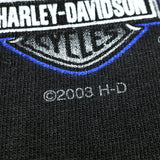 (T-SHIRT) 2003 MADE IN USA HARLEY DAVIDSON DOUBLE SIDED PRINT T-SHIRT