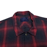 (designers) 2015 John UNDERCOVER SHADOW PLAID HEM PANELED DESIGN BOX SHIRT