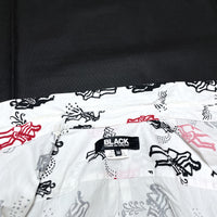 (DESIGNERS) AD2016 BLACK COMME des GARCONS SAXOPHONE PLAYING MAN PATTERN ALL OVER PRINT SHORT SLEEVE SHIRT