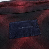 (designers) 2015 John UNDERCOVER SHADOW PLAID HEM PANELED DESIGN BOX SHIRT