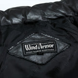 (VINTAGE) Wind Armor LEATHER DOWN COAT WITH HOOD