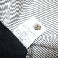 (DESIGNERS) 1990'S～ FINAL HOME FRONT STRIPE PATTERN PANELED DESIGN STAND UP COLLAR SHORT SLEEVE SHIRT