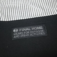 (DESIGNERS) 1990'S～ FINAL HOME FRONT STRIPE PATTERN PANELED DESIGN STAND UP COLLAR SHORT SLEEVE SHIRT