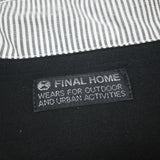 (DESIGNERS) 1990'S～ FINAL HOME FRONT STRIPE PATTERN PANELED DESIGN STAND UP COLLAR SHORT SLEEVE SHIRT