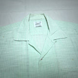 (VINTAGE) 1960'S～ TOWNCRAFT LATTICE PATTERN COTTON LOOP COLLAR SHORT SLEEVE BOX SHIRT