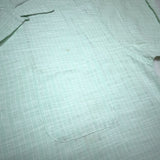 (VINTAGE) 1960'S～ TOWNCRAFT LATTICE PATTERN COTTON LOOP COLLAR SHORT SLEEVE BOX SHIRT