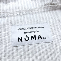 (DESIGNERS) NOMA t.d. STRIPED PATTERN COTTON ANORAK PARKA WITH ADJUSTER BELT