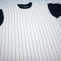 (T-SHIRT) DEAD STOCK NEW 1990'S～ MADE IN USA FRUI OF THE LOOM SLEEVE PANELED STRIPE PATTERN T-SHIRT