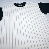 (T-SHIRT) DEAD STOCK NEW 1990'S～ MADE IN USA FRUI OF THE LOOM SLEEVE PANELED STRIPE PATTERN T-SHIRT