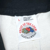 (T-SHIRT) DEAD STOCK NEW 1990'S～ MADE IN USA FRUI OF THE LOOM SLEEVE PANELED STRIPE PATTERN T-SHIRT