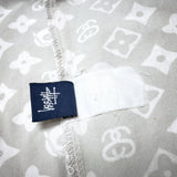 (VINTAGE) 1990'S～ OLD STUSSY MONOGRAM PATTERN TOTAL PATTERN 3 POINT FASTENED SHORT SLEEVE SHIRT