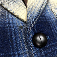 (VINTAGE) 1950'S LOSSO SHADOW PLAID 3 BUTTON WOOL WESTERN JACKET