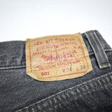 (VINTAGE) 1990'S～ MADE IN USA Levi's 501-0658 YARN DYED BLACK DENIM PANTS