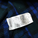 (DESIGNERS) MADE IN JAPAN PHINGELIN LATTICE PATTERN DEFORMED NECK DESIGN SLEEVE NYLON PANELED FLEECE JACKET