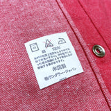 (vintage) 1980'S～ MADE IN USA WRANGLER YARN DYED RED DENIM WESTERN SHIRT
