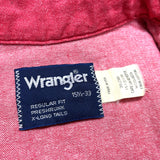 (vintage) 1980'S～ MADE IN USA WRANGLER YARN DYED RED DENIM WESTERN SHIRT
