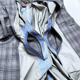 (designers) 2013 MADE IN JAPAN UNDERCOVERISM LATTICE PATTERN GORE TEX BALMACAAN COAT WITH LEATHER BUTTON