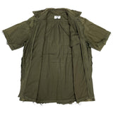(DESIGNERS) 1990'S GOMME HOMME DISTRESSED GARMENT DYED SHORT SLEEVE BOX SHIRT