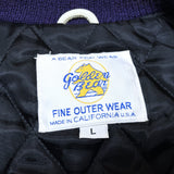 (VINTAGE) MADE IN USA GOLDEN BEAR PLAIN SLEEVE LEATHER VARSITY JACKET