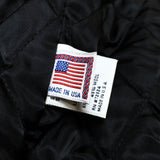 (VINTAGE) MADE IN USA GOLDEN BEAR PLAIN SLEEVE LEATHER VARSITY JACKET