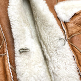 (VINTAGE) 1980'S～ UNKNOWN SHAWL COLLAR SHEEPSKIN SHERPA VEST