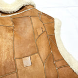 (VINTAGE) 1980'S～ UNKNOWN SHAWL COLLAR SHEEPSKIN SHERPA VEST