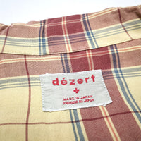 (DESIGNERS) 1990'S～ dezert from COMME des GARCONS PLAID RAYON LOOP COLLAR SHORT SLEEVE BOX SHIRT